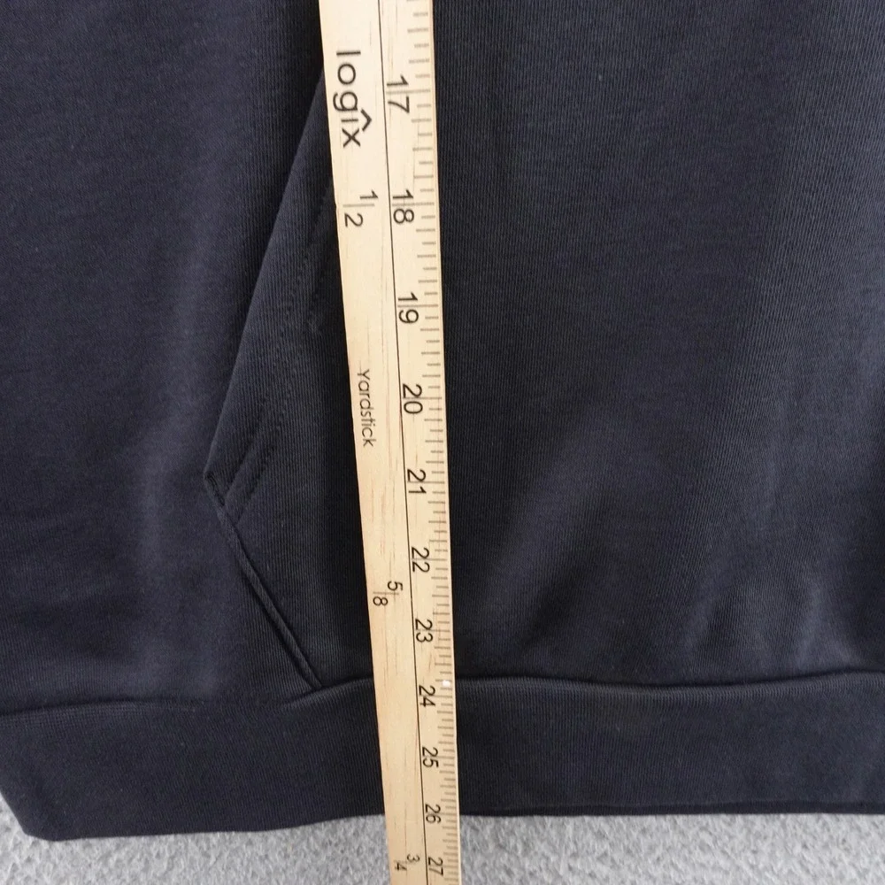 Under Armour Womens Medium Essential Fleece Hoodie Black Loose Fit‎ Pullover NEW